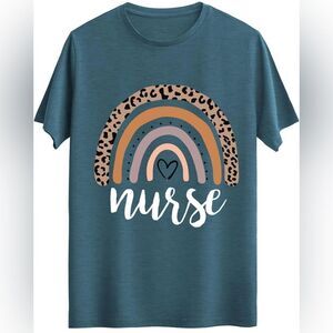 Women’s Nurse Graphic Short Sleeve Tee Shirts Size M NWT